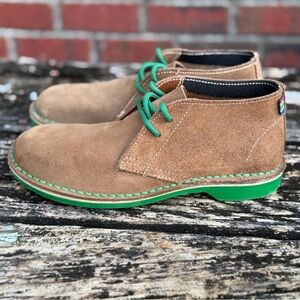 Veldskoen Heritage Lowveld (Green Sole) Unisex Sz M-6 W-8 Brown Suede Boots T4